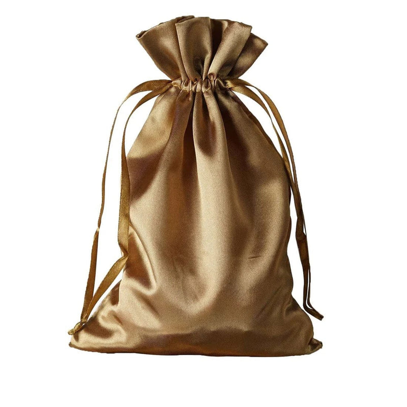 60 Satin 6" x 9" Wedding Party Favor Bags Drawstring Pouch BAG_SB_6x9_ANTQ_PK60