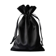 60 Satin 6" x 9" Wedding Party Favor Bags Drawstring Pouch BAG_SB_6X9_BLK_PK60