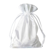 60 Satin 6" x 9" Wedding Party Favor Bags Drawstring Pouch BAG_SB_6x9_WHT_PK60