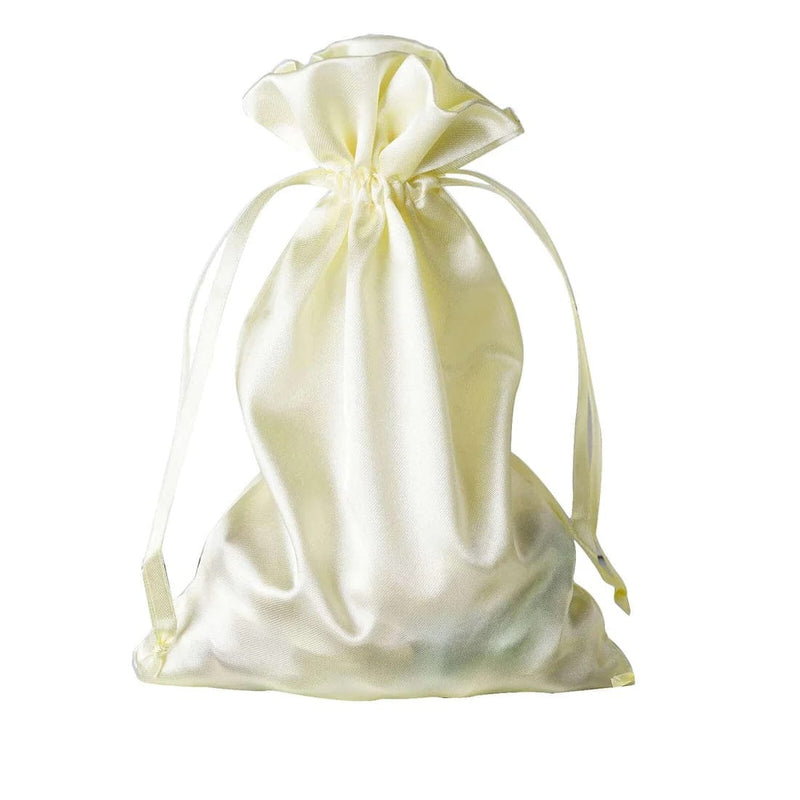 60 Satin 6" x 9" Wedding Party Favor Bags Drawstring Pouch BAG_SB_6x9_YEL_PK60