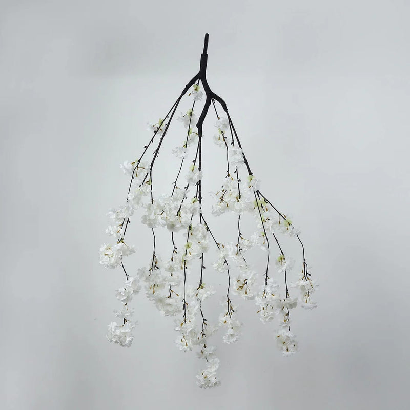60" Silk Cherry Blossom Hanging Artificial Flower Chandelier with Interchangeable Branches