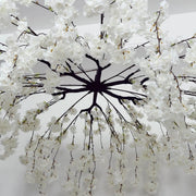 60" Silk Cherry Blossom Hanging Artificial Flower Chandelier with Interchangeable Branches