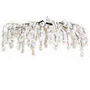 60" Silk Cherry Blossom Hanging Artificial Flower Chandelier with Interchangeable Branches ARTI_CEIL_CHR01_WHT