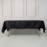 60" x 102" Accordion Metallic Crinkled Taffeta Rectangular Tablecloth