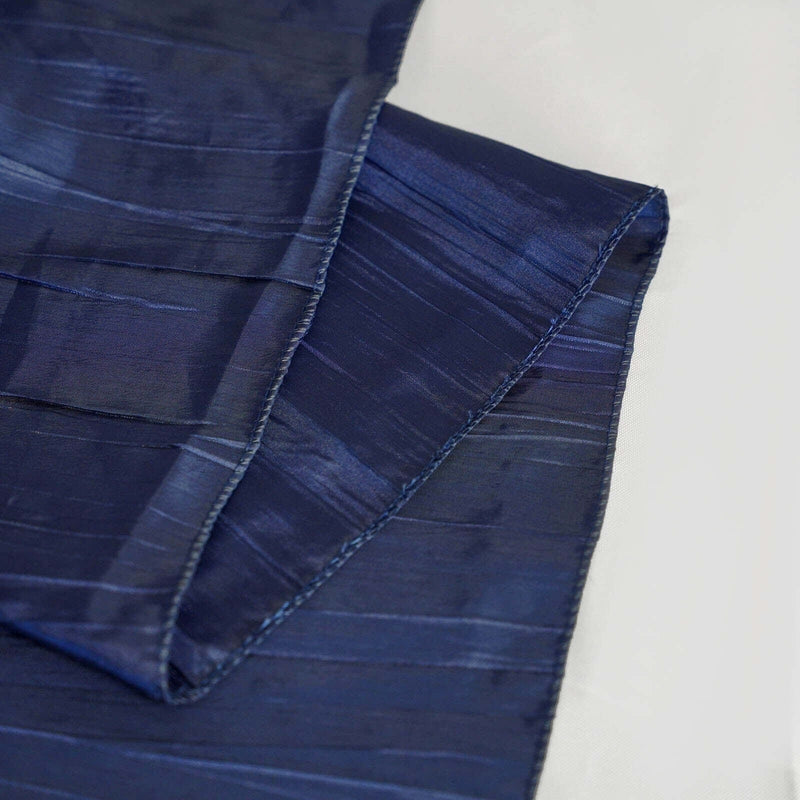 60" x 102" Accordion Metallic Crinkled Taffeta Rectangular Tablecloth