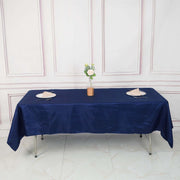 60" x 102" Accordion Metallic Crinkled Taffeta Rectangular Tablecloth