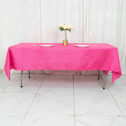 60" x 102" Accordion Metallic Crinkled Taffeta Rectangular Tablecloth