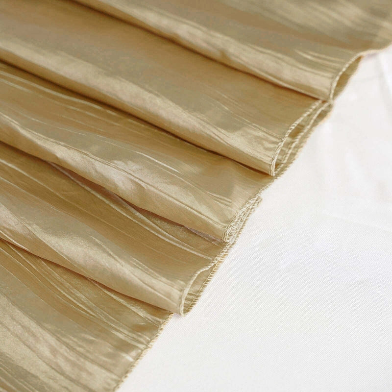 60" x 102" Accordion Metallic Crinkled Taffeta Rectangular Tablecloth