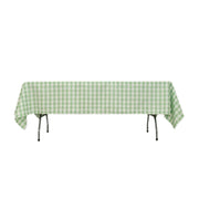 60" x 102" Checkered Gingham Polyester Tablecloth