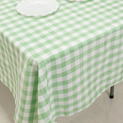 60" x 102" Checkered Gingham Polyester Tablecloth
