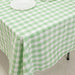 60" x 102" Checkered Gingham Polyester Tablecloth