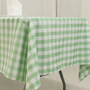 60" x 102" Checkered Gingham Polyester Tablecloth