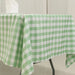60" x 102" Checkered Gingham Polyester Tablecloth