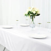 60" x 102" Cotton Blend Rectangle Tablecloth for Weddings and Events