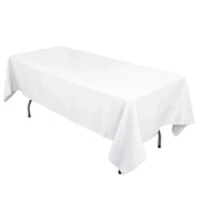 60" x 102" Cotton Blend Rectangle Tablecloth for Weddings and Events