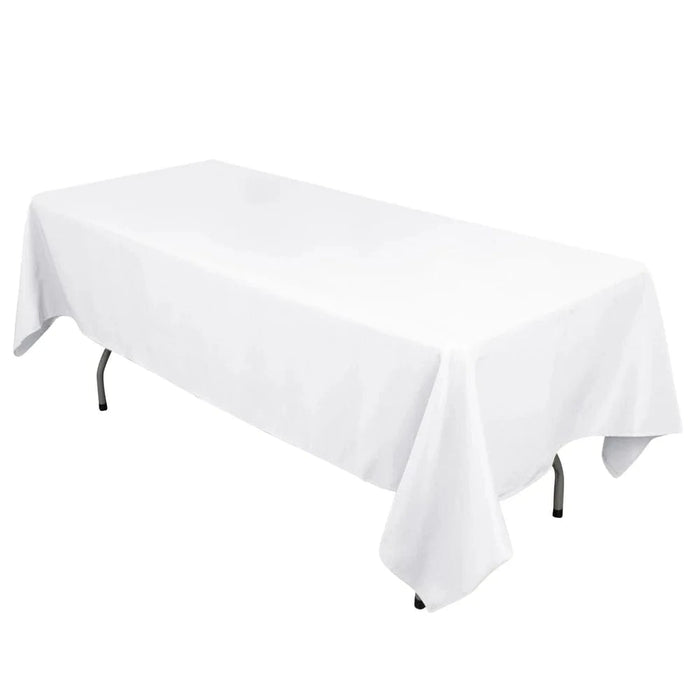 60" x 102" Cotton Blend Rectangle Tablecloth for Weddings and Events