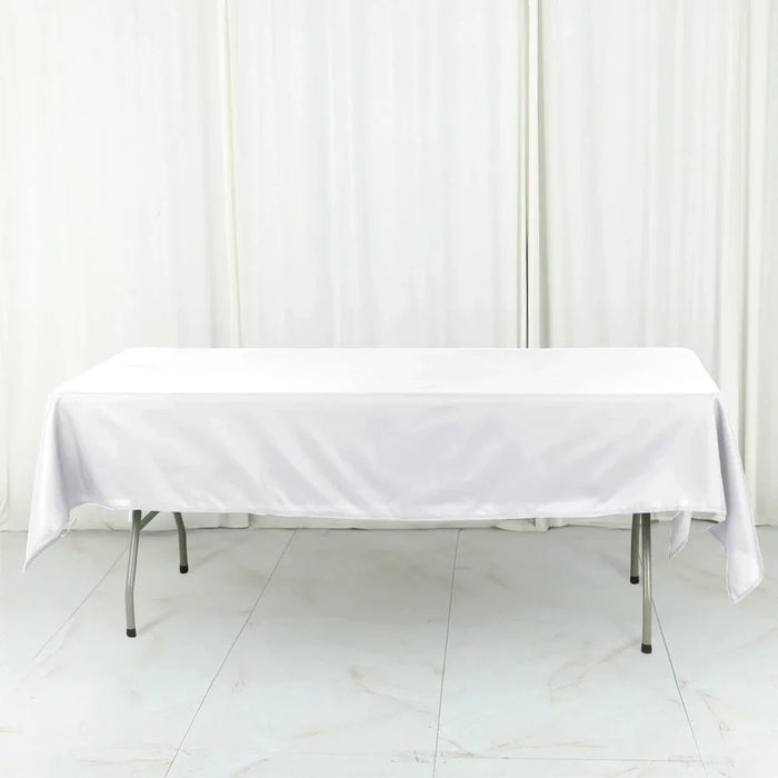 60" x 102" Cotton Blend Rectangle Tablecloth for Weddings and Events