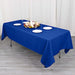 60" x 102" Cotton Blend Rectangle Tablecloth for Weddings and Events