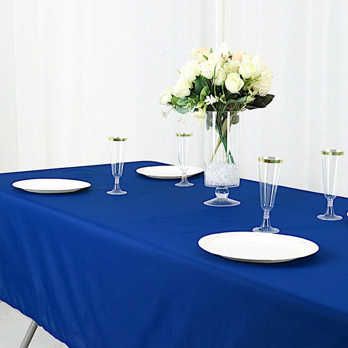 60" x 102" Cotton Blend Rectangle Tablecloth for Weddings and Events