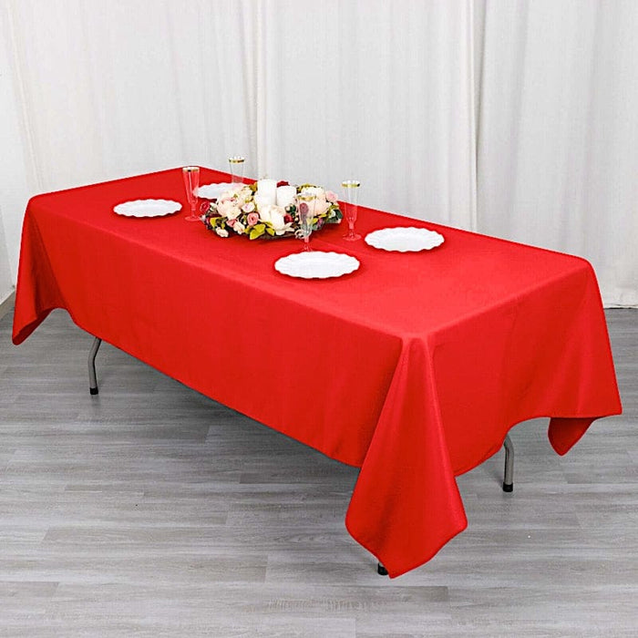 60" x 102" Cotton Blend Rectangle Tablecloth for Weddings and Events