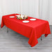 60" x 102" Cotton Blend Rectangle Tablecloth for Weddings and Events