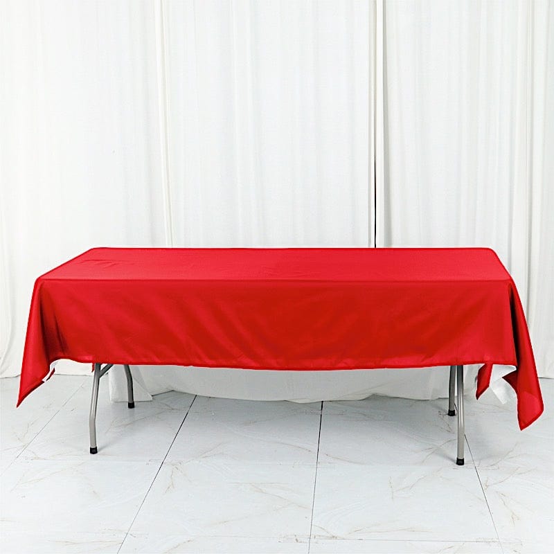 60" x 102" Cotton Blend Rectangle Tablecloth for Weddings and Events