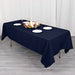 60" x 102" Cotton Blend Rectangle Tablecloth for Weddings and Events