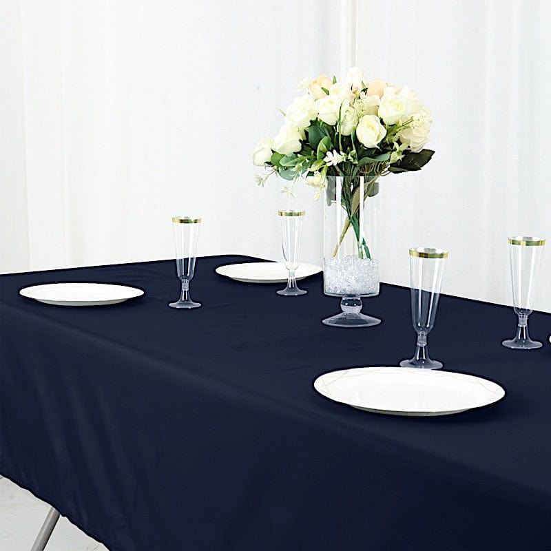 60" x 102" Cotton Blend Rectangle Tablecloth for Weddings and Events