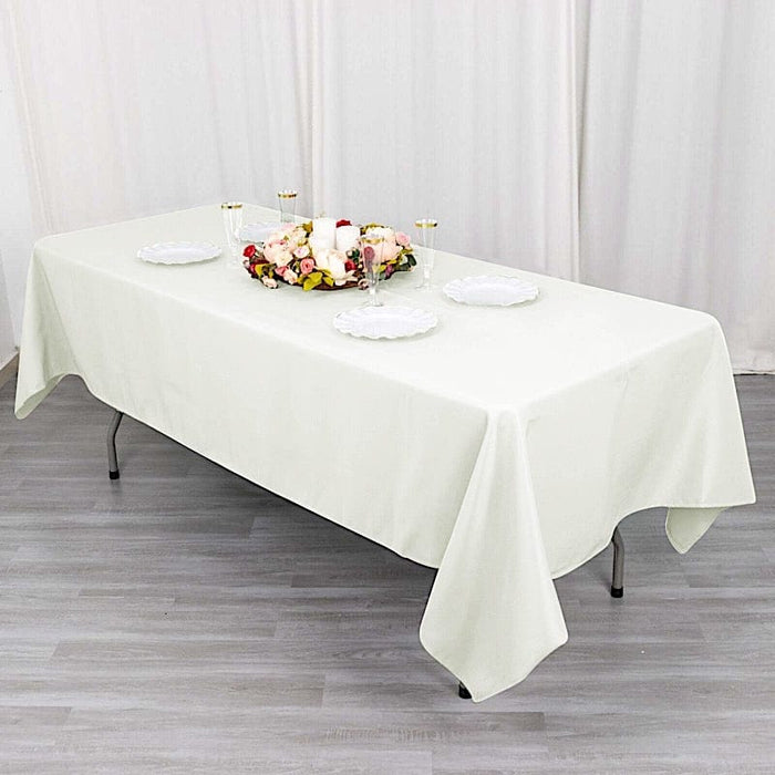 60" x 102" Cotton Blend Rectangle Tablecloth for Weddings and Events