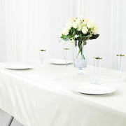 60" x 102" Cotton Blend Rectangle Tablecloth for Weddings and Events