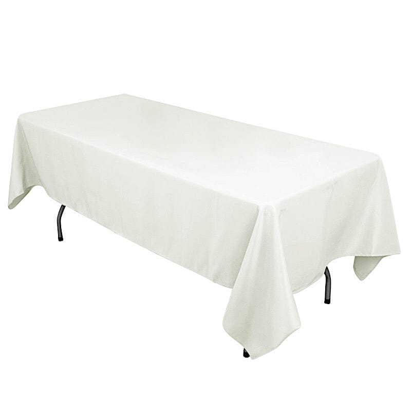60" x 102" Cotton Blend Rectangle Tablecloth for Weddings and Events
