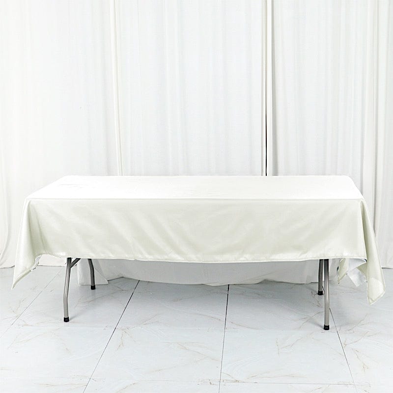 60" x 102" Cotton Blend Rectangle Tablecloth for Weddings and Events