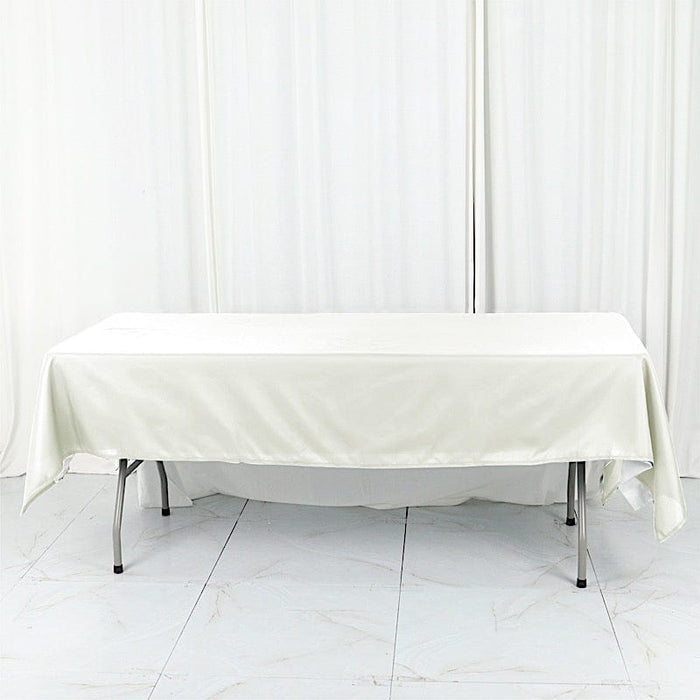 60" x 102" Cotton Blend Rectangle Tablecloth for Weddings and Events