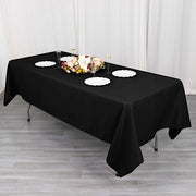 60" x 102" Cotton Blend Rectangle Tablecloth for Weddings and Events
