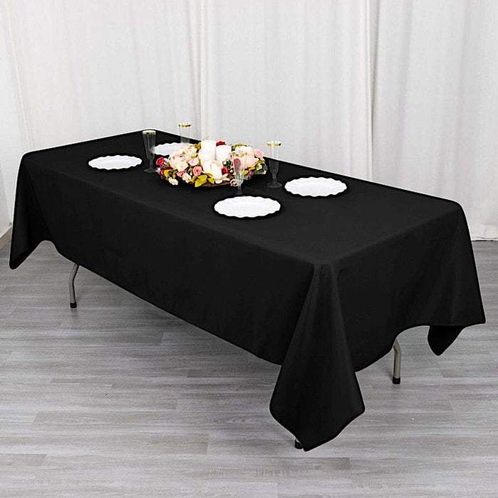 60" x 102" Cotton Blend Rectangle Tablecloth for Weddings and Events