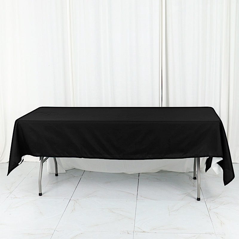 60" x 102" Cotton Blend Rectangle Tablecloth for Weddings and Events