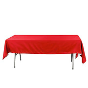 60" x 102" Cotton Blend Rectangle Tablecloth for Weddings and Events TAB_COT01_60102_RED