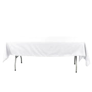 60" x 102" Cotton Blend Rectangle Tablecloth for Weddings and Events TAB_COT01_60102_WHT
