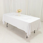 60" x 102" Fire Retardant Scuba Polyester Rectangle Tablecloth