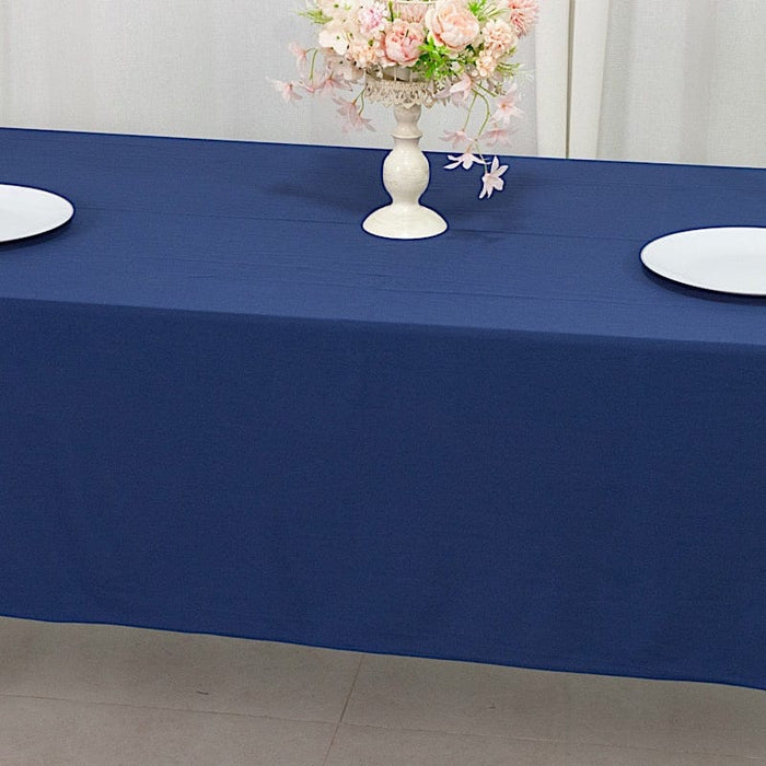 60" x 102" Fire Retardant Scuba Polyester Rectangle Tablecloth