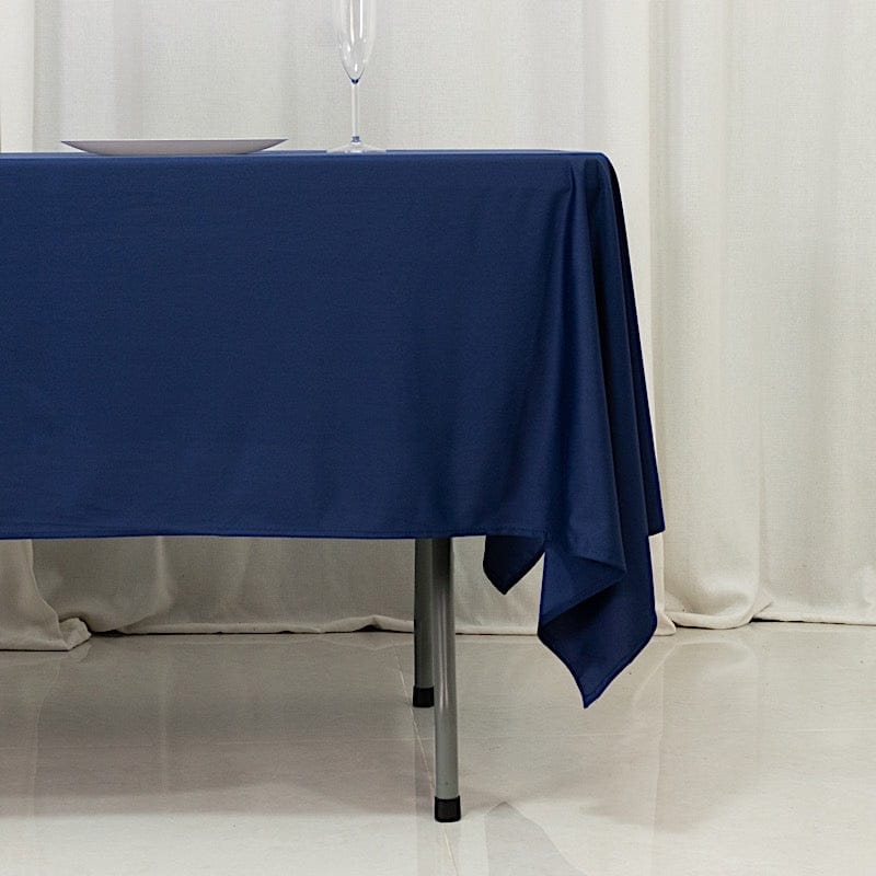 60" x 102" Fire Retardant Scuba Polyester Rectangle Tablecloth
