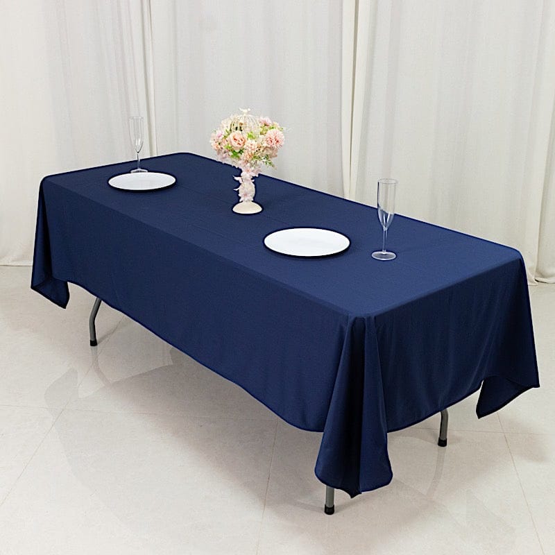 60" x 102" Fire Retardant Scuba Polyester Rectangle Tablecloth