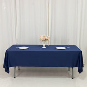 60" x 102" Fire Retardant Scuba Polyester Rectangle Tablecloth