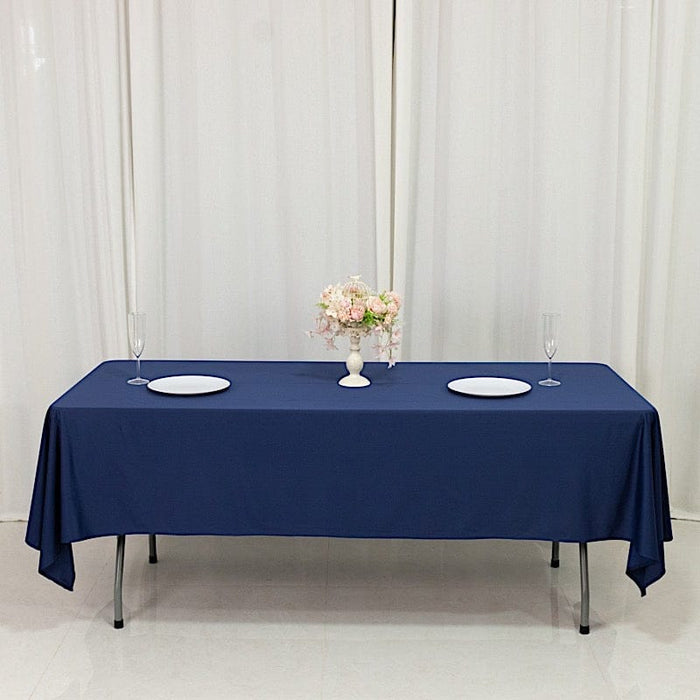 60" x 102" Fire Retardant Scuba Polyester Rectangle Tablecloth