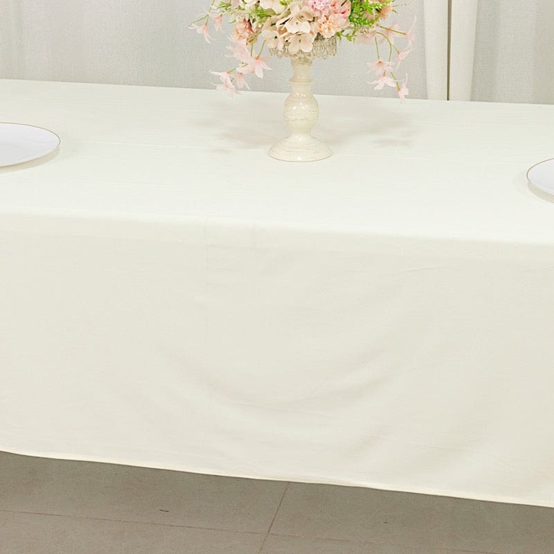 60" x 102" Fire Retardant Scuba Polyester Rectangle Tablecloth