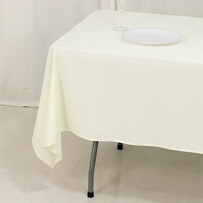 60" x 102" Fire Retardant Scuba Polyester Rectangle Tablecloth
