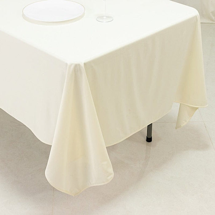 60" x 102" Fire Retardant Scuba Polyester Rectangle Tablecloth