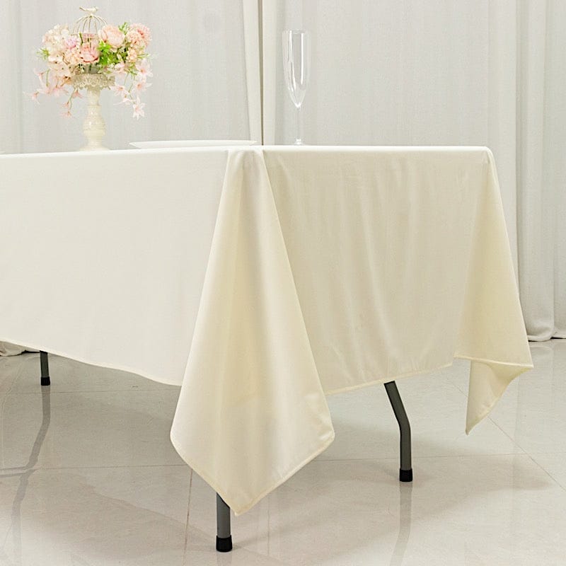 60" x 102" Fire Retardant Scuba Polyester Rectangle Tablecloth