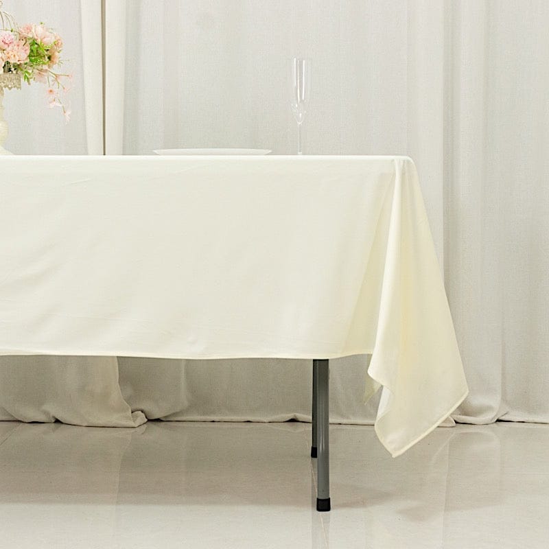 60" x 102" Fire Retardant Scuba Polyester Rectangle Tablecloth