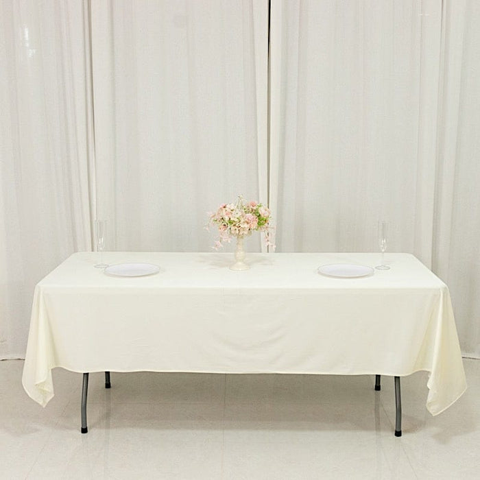 60" x 102" Fire Retardant Scuba Polyester Rectangle Tablecloth